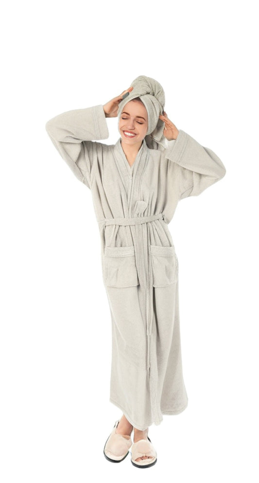 Elegant Light Grey - روب رمادي فاتح - DrSleeep.ae