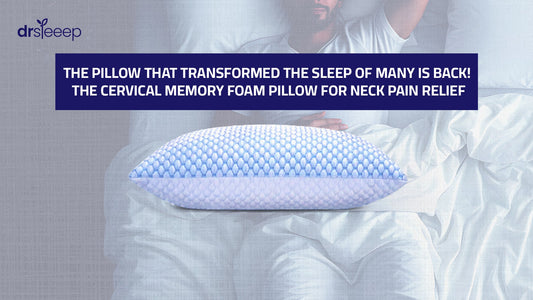 Cervical Memory Foam Pillow for Neck Pain | Back in Stock at DrSleeep