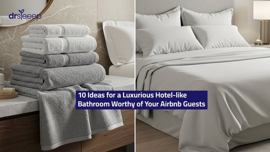 "Luxurious hotel-style bathroom with spa touches for Airbnb guests"
