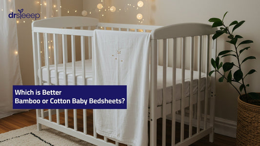 Image 3: “DrSleeep bamboo baby bedding set displayed in a minimal nursery.”