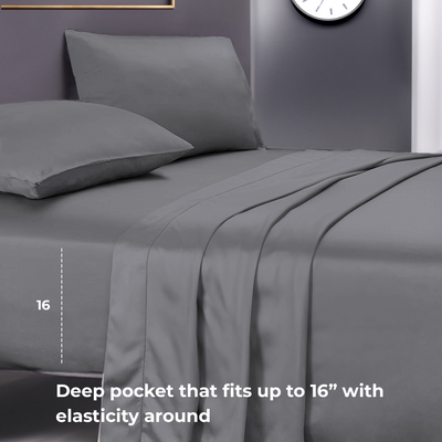 Bamboo Fitted Sheet Set ملاءات اللمسة الباردة (طقم) - DrSleeep.ae