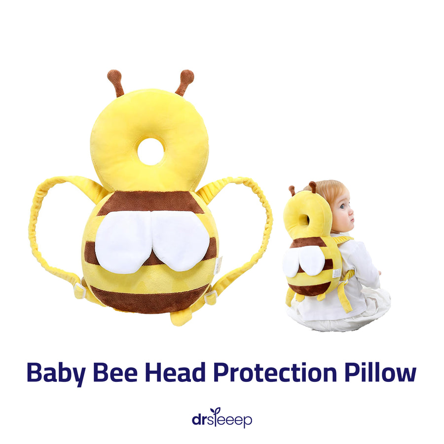 Baby Bee Head Protection Pillow – Memory Foam Neck Support by DrSleeep