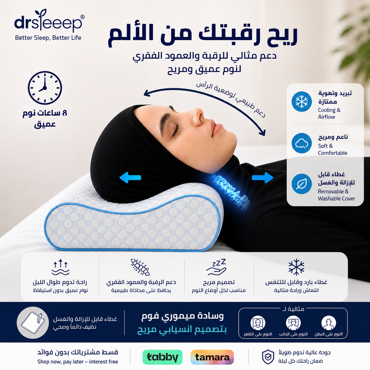 وسادة كونتور الإسفنج الذاكرة - DrSleeep