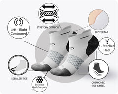 🌿 Set of 3 Unisex Bamboo Ankle Socks - Classic Collection (Navy/White/Gray) - L/XL - DrSleeep.ae