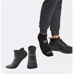 🌿 Set of 3 Bamboo Ankle Socks - Luxurious Black - L/XL - DrSleeep.ae