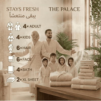 The Palace Bundle — Coral Fleece Set for 4 Adults + 4 Kids | DrSleeep