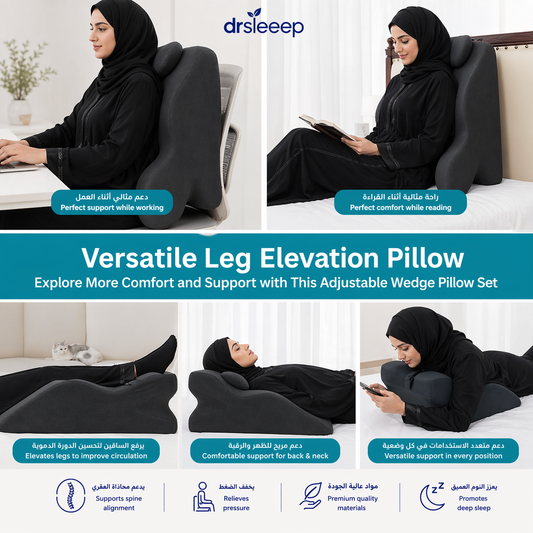 Wedge Prone Pillow – Memory Foam Neck & Spine Support by DrSleeep