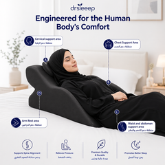 Wedge Prone Pillow – Memory Foam Neck & Spine Support by DrSleeep