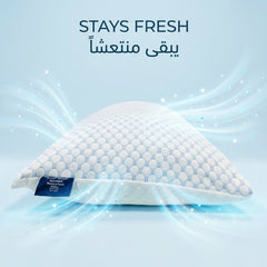 Adjustable Memory Foam & Polyester Pillow - stays fresh | يبقى منتعشاً - DrSleeep UAE