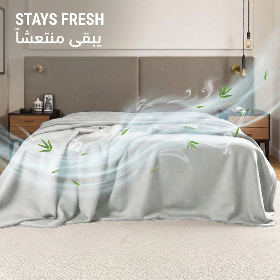 Bamboo Flat Sheet Only - stays fresh | يبقى منتعشاً - DrSleeep UAE