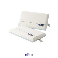  White cloud-shaped memory foam pillow with ergonomic neck support and cooling fabric for breathability and temperature regulation.
