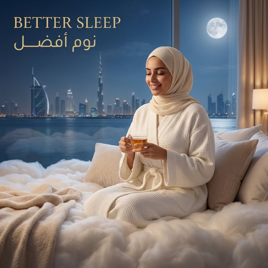 Chic White Bathrobe - better sleep | نوم أفضل - DrSleeep UAE