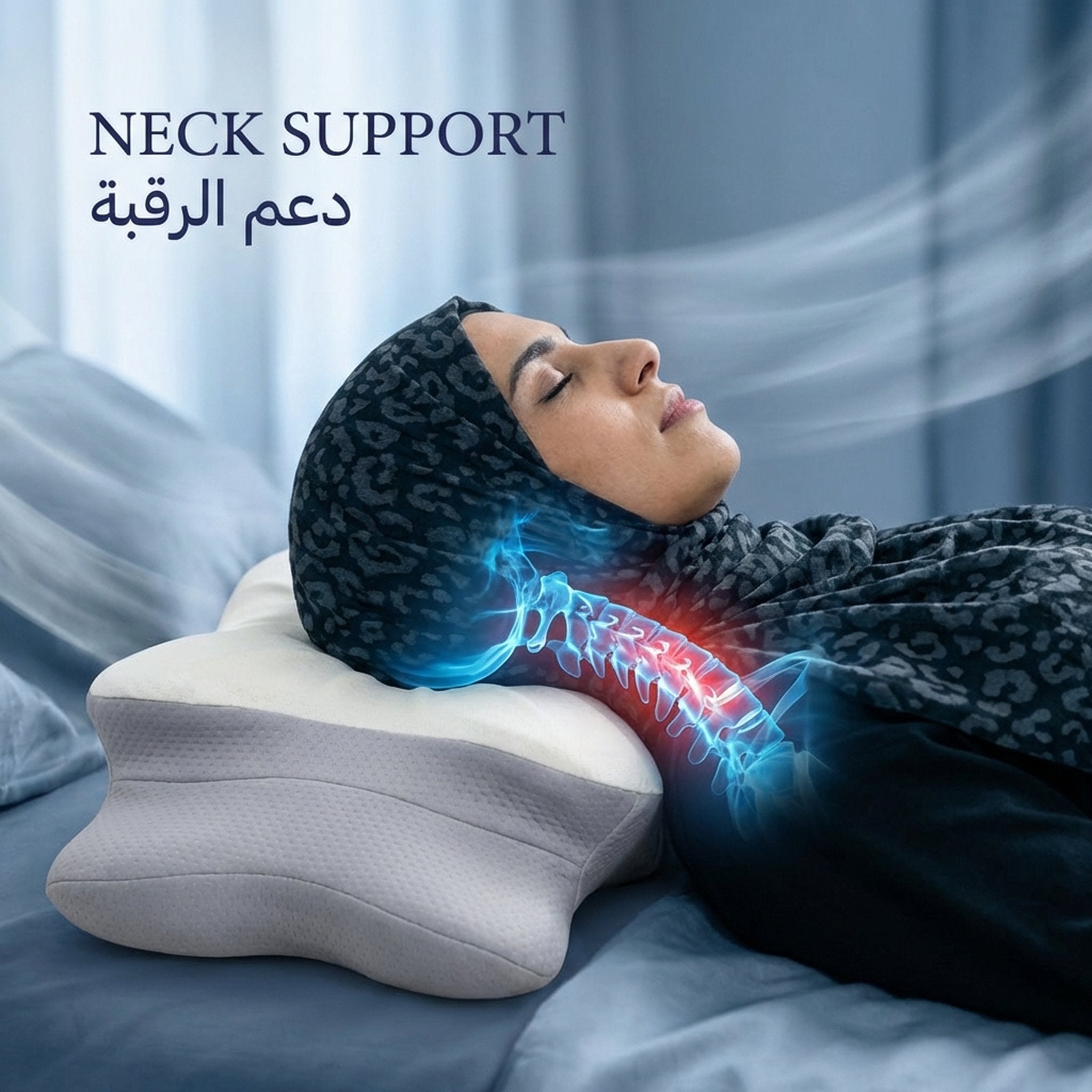 COOLING CORE BUTTERFLY - neck support | دعم الرقبة - DrSleeep UAE