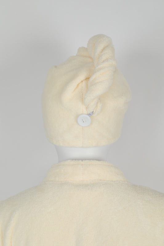 Beige Hair Towel - منشفة شعر بيج - DrSleeep.ae
