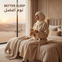Dune Beige Bathrobe - better sleep | نوم أفضل - DrSleeep UAE