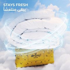 White Stripe Down Alternative Comforter - stays fresh | يبقى منتعشاً - DrSleeep UAE
